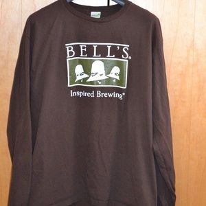 Men's 2X brown long sleeve Bell's Brewing pullover
